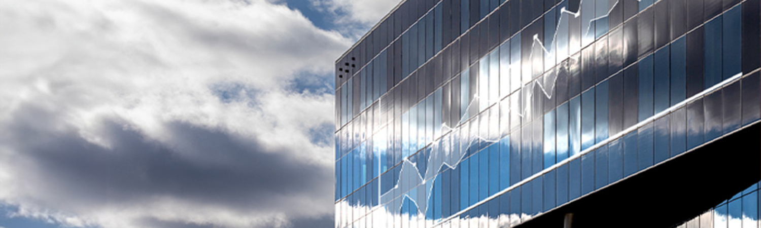 Building with cloudy background